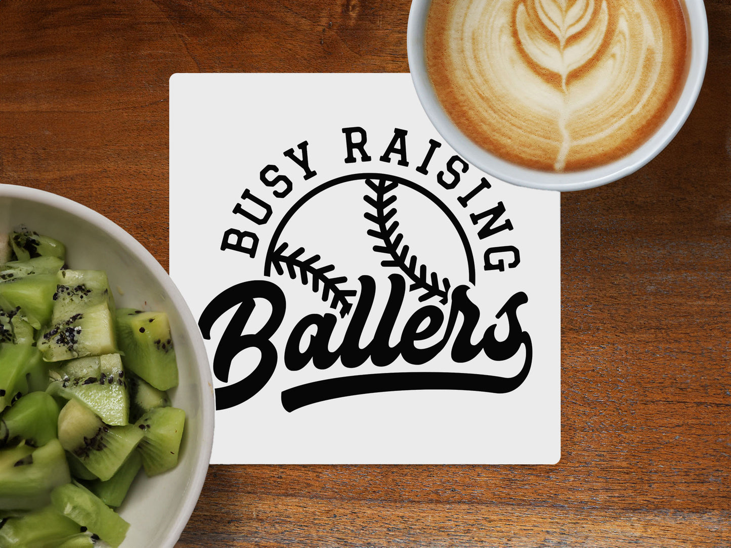 Busy Raising Ballers - Ceramic Coaster