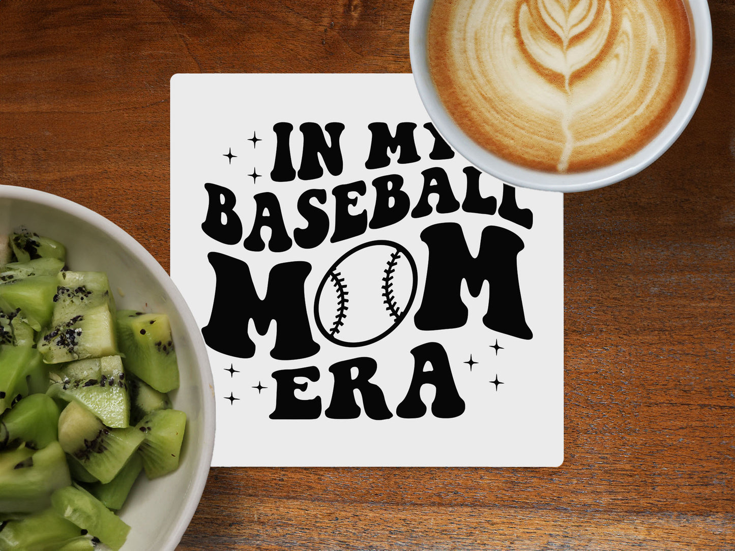 In My Baseball Mom Era - Ceramic Coaster