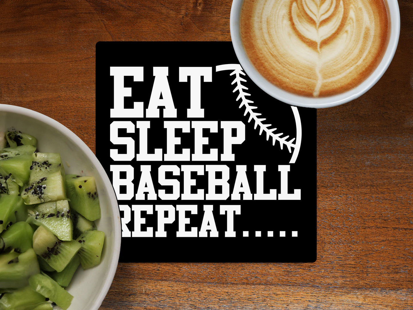 Eat, Sleep, Baseball, Repeat - Ceramic Coaster