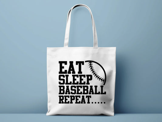 Eat, Sleep, Baseball, Repeat - Tote Bag