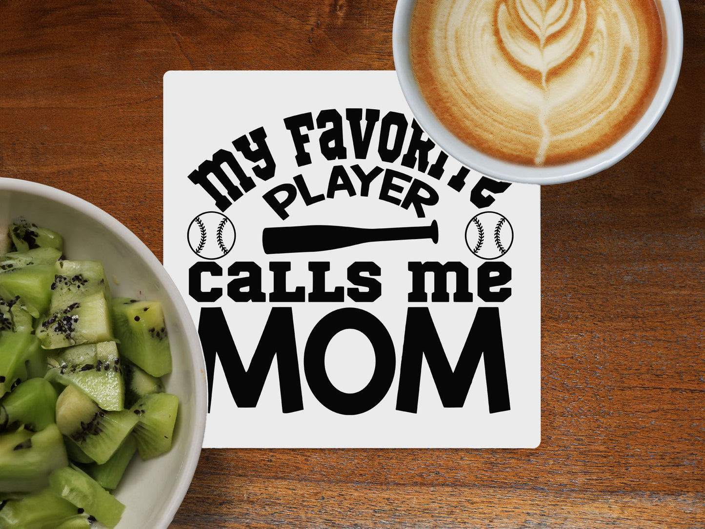 My Favorite Player Calls Me Mom - Ceramic Coaster
