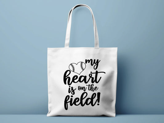 My Heart is On The Field - Tote Bag