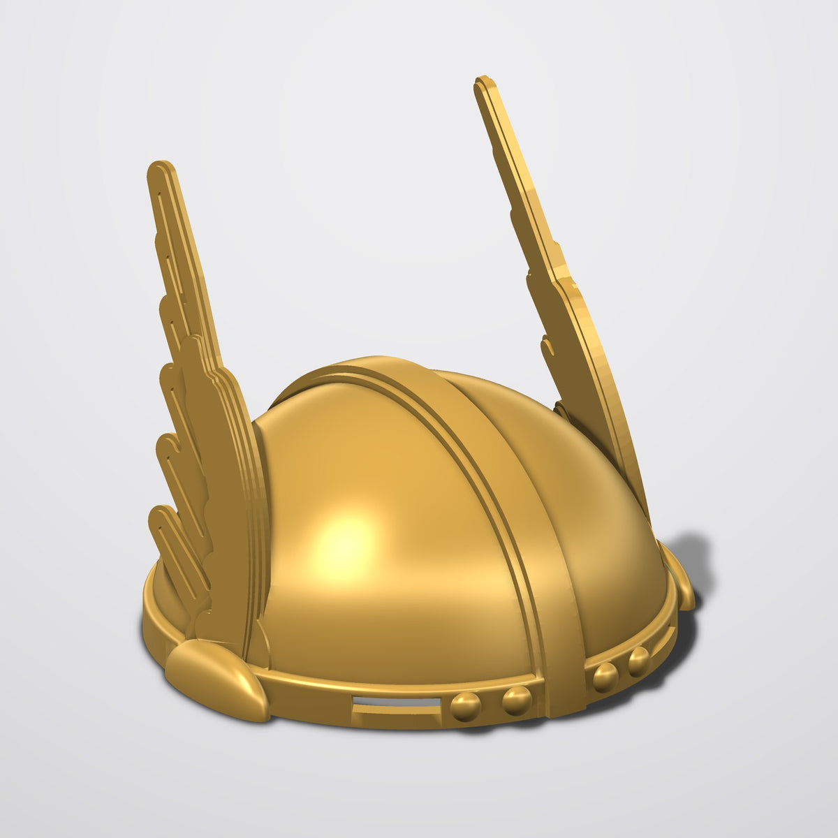 Valkyrie Dog Helm, 3D render, three-quarter view