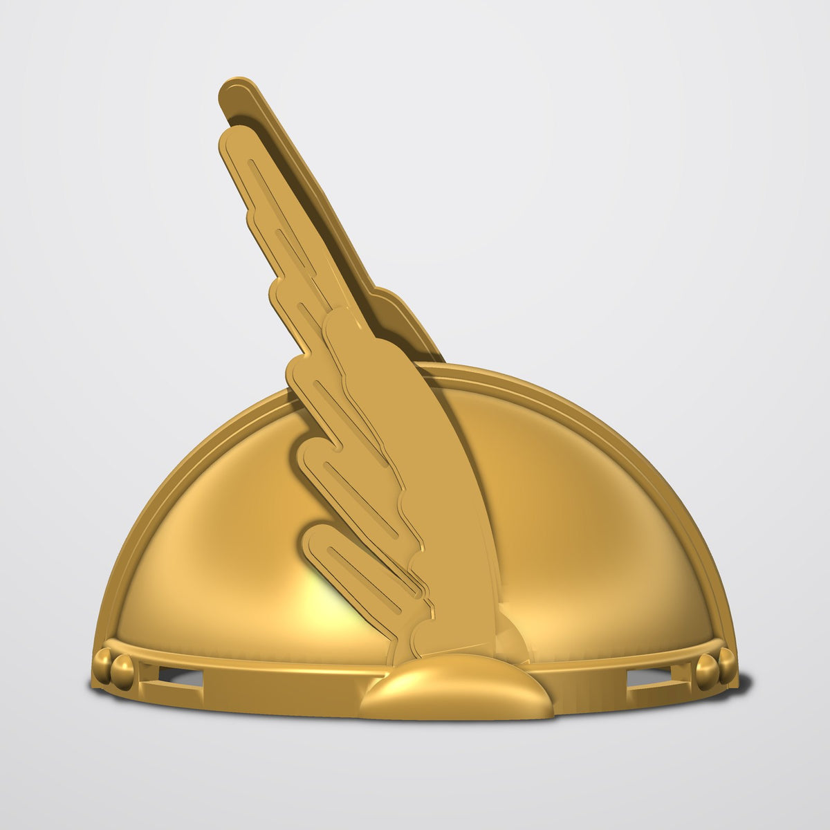 Valkyrie Dog Helm, 3D render, side view